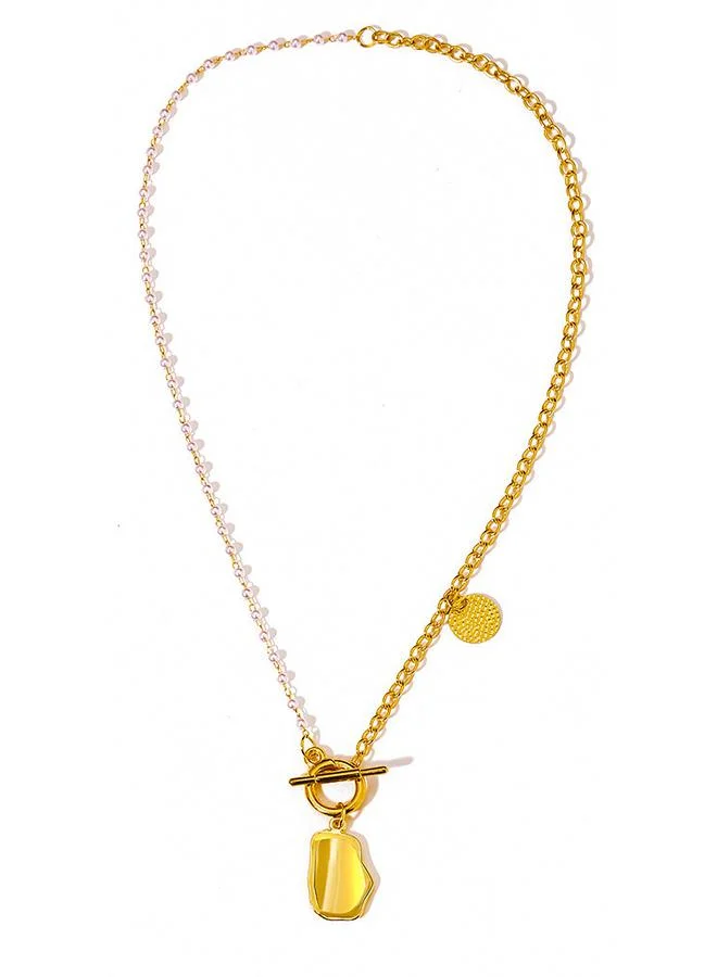 Styli Dual Drop Embellished Necklace