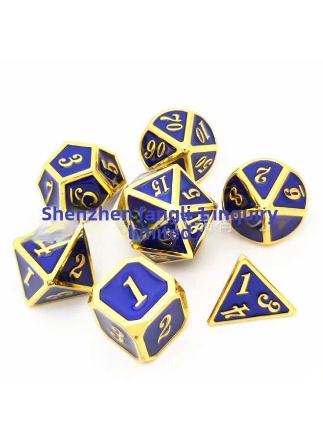 Dungeons & Dragons DND Table Game Running Group Dice Multi-sided Metal Dice 7 Piece Set Dice Set Wholesale