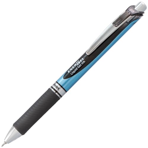 Pentel EnerGel RTX Retractable Liquid Gel Pen, (0.5mm) Needle Tip, Fine Line, Black Ink, 12 Pack Window Box - Image 2
