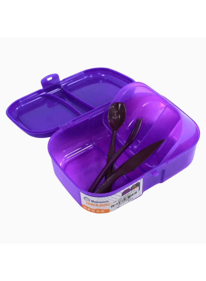 Banana Purple Plastic Lunch Box – 1.8L - Image 1
