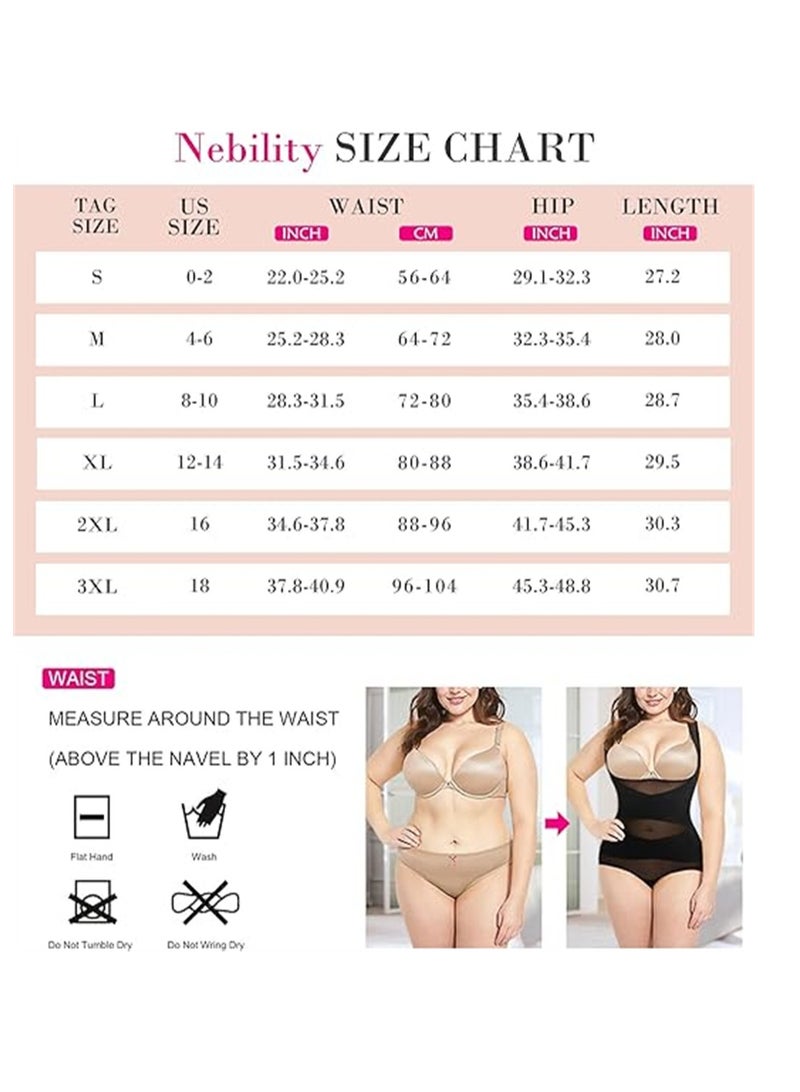SYOSI Thong Shapewear Bodysuit for Women Black Tummy Control Body Shaper Seamless Waist Trainer Tummy Control Shaper Tops Body Suit Corset Stomach Girdles Size L - Image 4