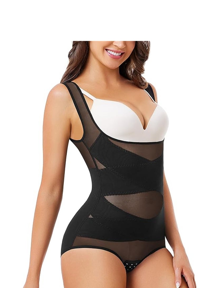 SYOSI Thong Shapewear Bodysuit for Women Black Tummy Control Body Shaper Seamless Waist Trainer Tummy Control Shaper Tops Body Suit Corset Stomach Girdles Size L - Image 2