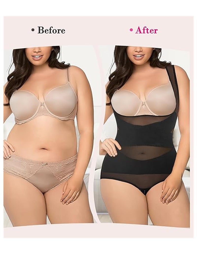 SYOSI Thong Shapewear Bodysuit for Women Black Tummy Control Body Shaper Seamless Waist Trainer Tummy Control Shaper Tops Body Suit Corset Stomach Girdles Size L - Image 5