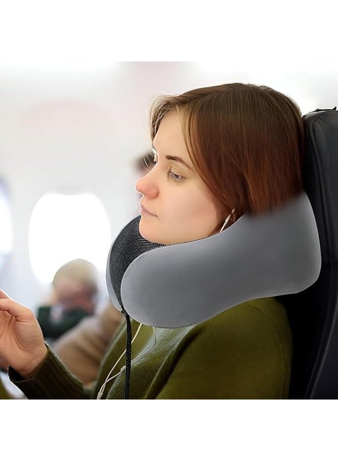 Lightweight Memory Foam Travel Neck Pillow, Ergonomic U-Shaped Design for Cars, Flights & Daily Commute, Soft Comfortable Portable Support Cushion - Image 5