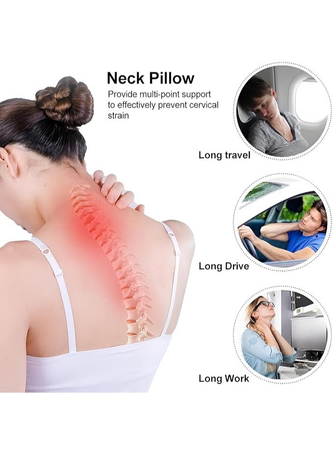 Lightweight Memory Foam Travel Neck Pillow, Ergonomic U-Shaped Design for Cars, Flights & Daily Commute, Soft Comfortable Portable Support Cushion - Image 4