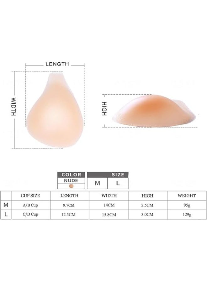 Sticky Bra Silicone Adhesive Bra for Women Invisible Bras for Backless Strapless Dress Nippless Covers Push Up Bra, M  - Image 4
