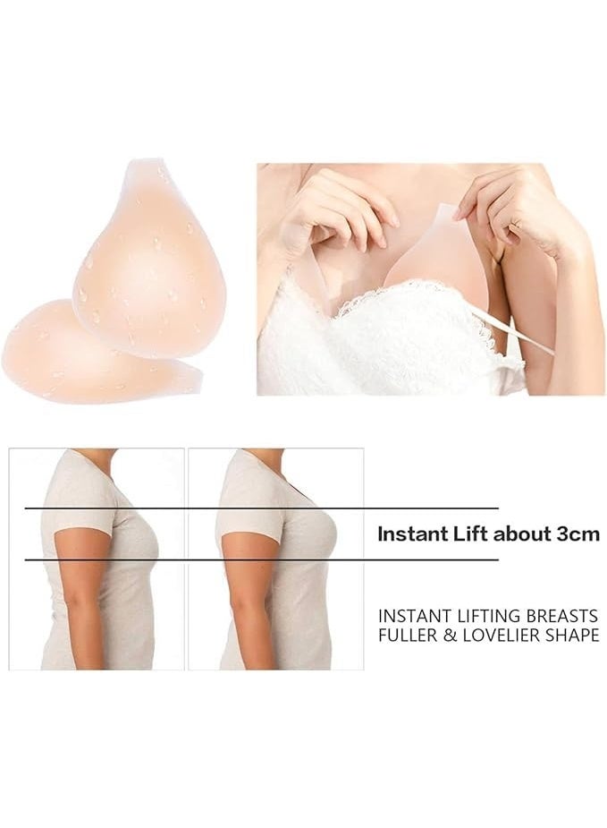 Sticky Bra Silicone Adhesive Bra for Women Invisible Bras for Backless Strapless Dress Nippless Covers Push Up Bra, M  - Image 2