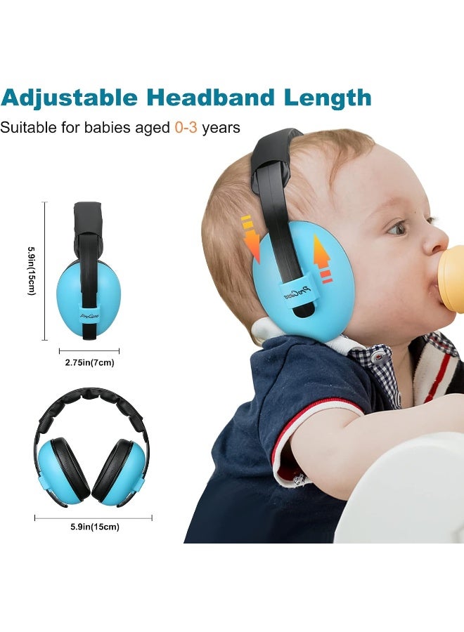 ProCase Baby Ear Muffs for Airplane, Aged 0-3 Years Baby Ear Protection Noise Cancelling Headphones kids Ear Defenders - Image 3