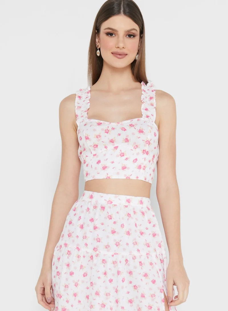 Miss Selfridge Frill Strap Cami Top
