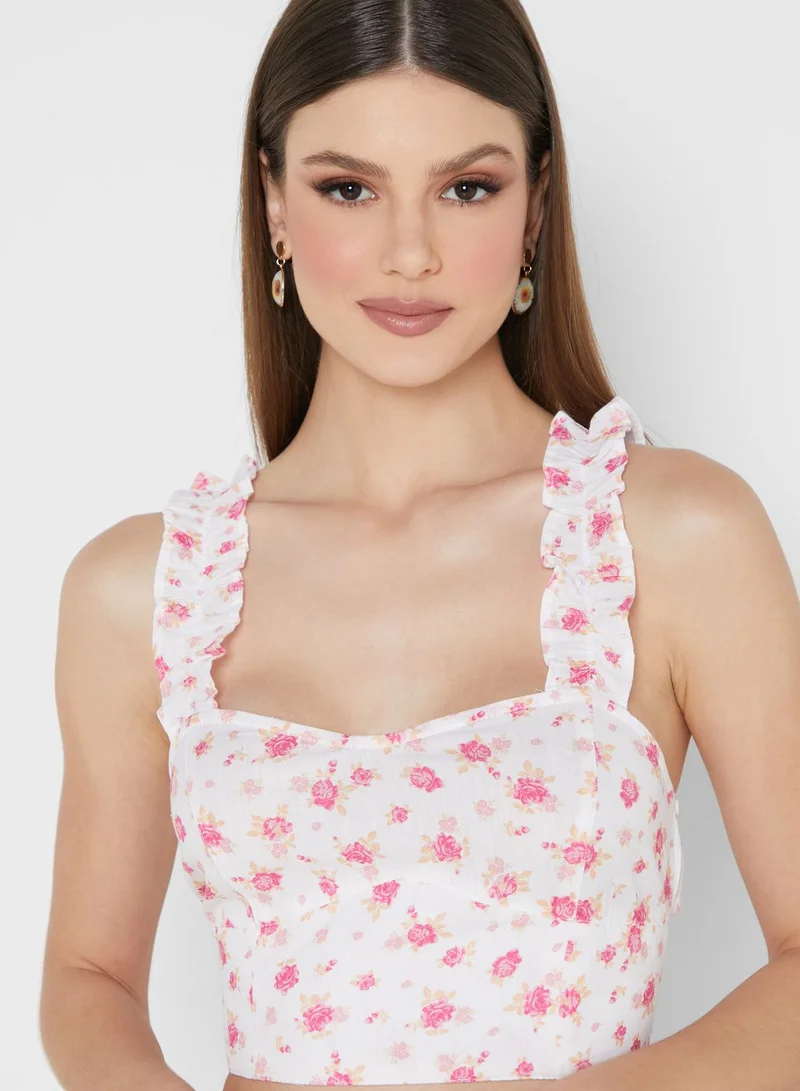 Miss Selfridge Frill Strap Cami Top