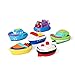 JUNSFUN Bathtub Floating Bath Toys6PCSBaby Soft Bath Time Boat ToysBathtub Learning Water Toys and Bathroom Toys for Toddlers - Image 3