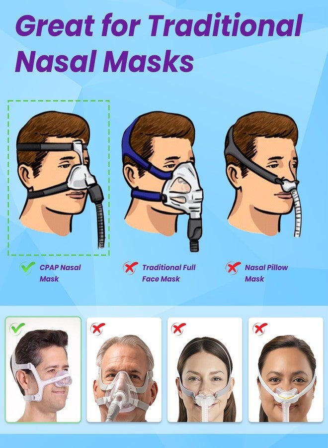 NATAKU 6-Pack CPAP' Nasal Mask Liners Compatiable for N20, Breathable Heart-Shaped Cushion for Women, Anti-Leak Sleep Comfot Solution Pad for Red Mark Reduce, Reusable Moisture-Wicking - Image 2
