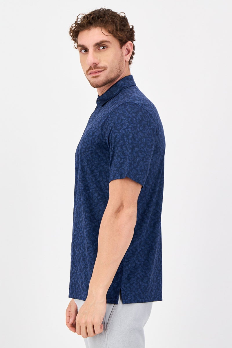 Greg Norman Men Sportswear Fit Short Sleeves Training Polo Shirt, Navy - Image 2