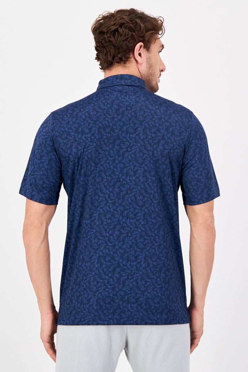 Greg Norman Men Sportswear Fit Short Sleeves Training Polo Shirt, Navy - Image 3