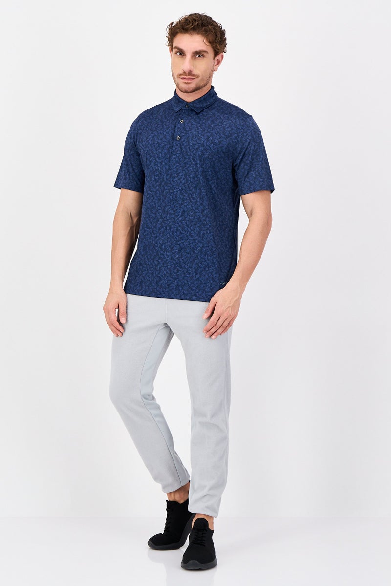 Greg Norman Men Sportswear Fit Short Sleeves Training Polo Shirt, Navy - Image 4