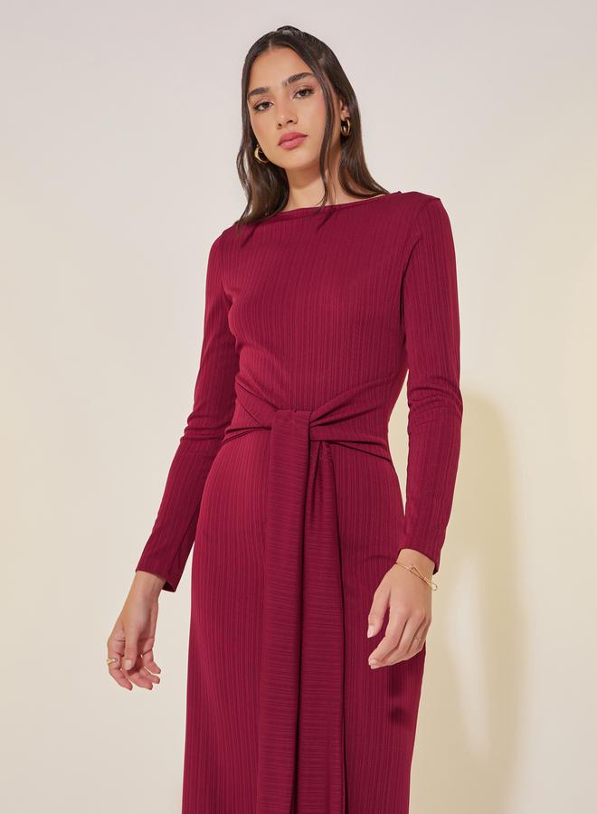 Take Two Ribbed Tie-Waist Dress - Image 3