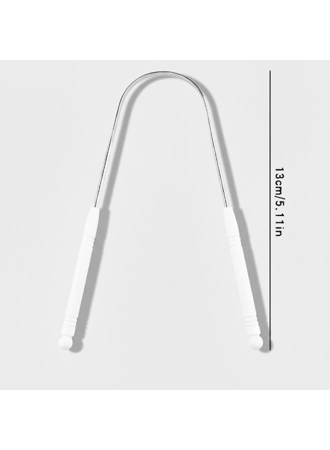 Stainless Steel Tongue Scraper & Cleaner – Fresh Breath Tool with Soft Handles (Black) - Image 5