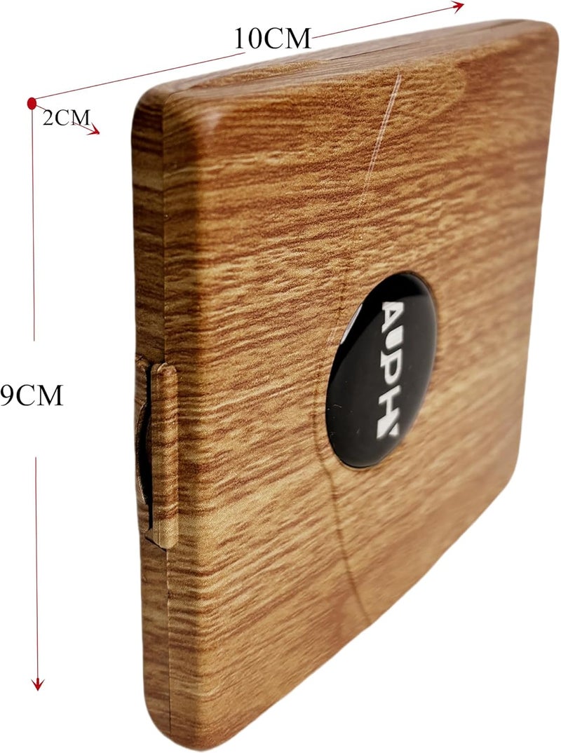 AUPHY Store Reeds Case for Clarinet Reeds Saxophone Reeds,Holds 8 Pieces for Multi-Instrument Reed,Wood Grain，PC Material - Image 2