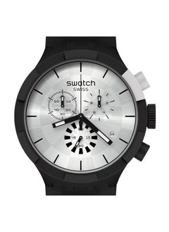 Swatch Unisex Watch Plastic Quartz CHEQUERED SILVER  - Image 1