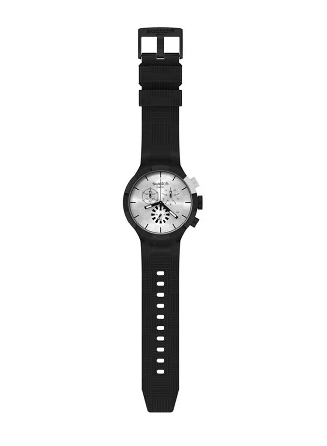 Swatch ساعة يونيكس بلاستيكية كوارتز فضية مربعة - Image 2