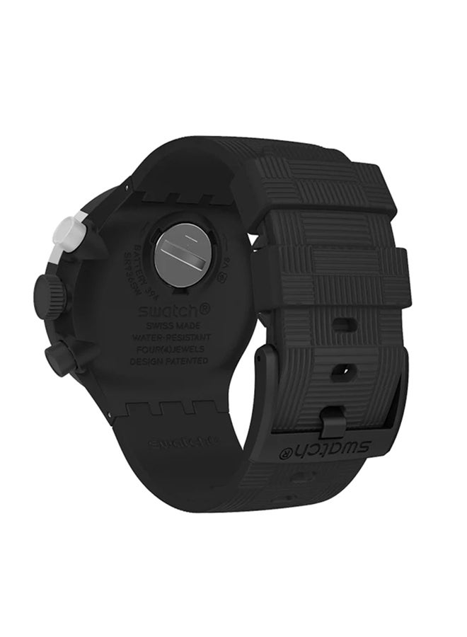 Swatch ساعة يونيكس بلاستيكية كوارتز فضية مربعة - Image 3