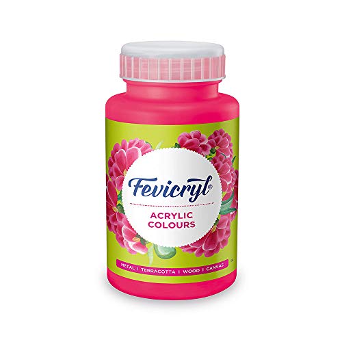 Pidilite Fevicryl Acrylic Colour Pink, 500ml, Art and Craft Paint, DIY Paint, Rich Pigment, Non-Cracking for Canvas, Wood, Leather, Earthenware, Metal | Ideal for Artists, Students, Hobbyists - Image 1