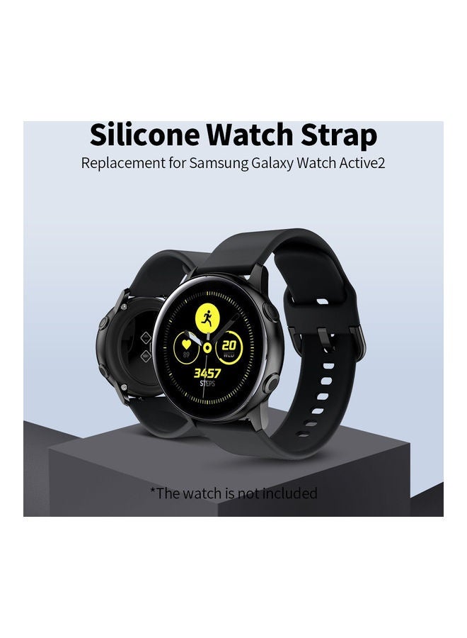 بيوينتي حزام بديل لسامسونج جالكسي ووتش أكتيف 2 - 22 مم أسود - Image 4