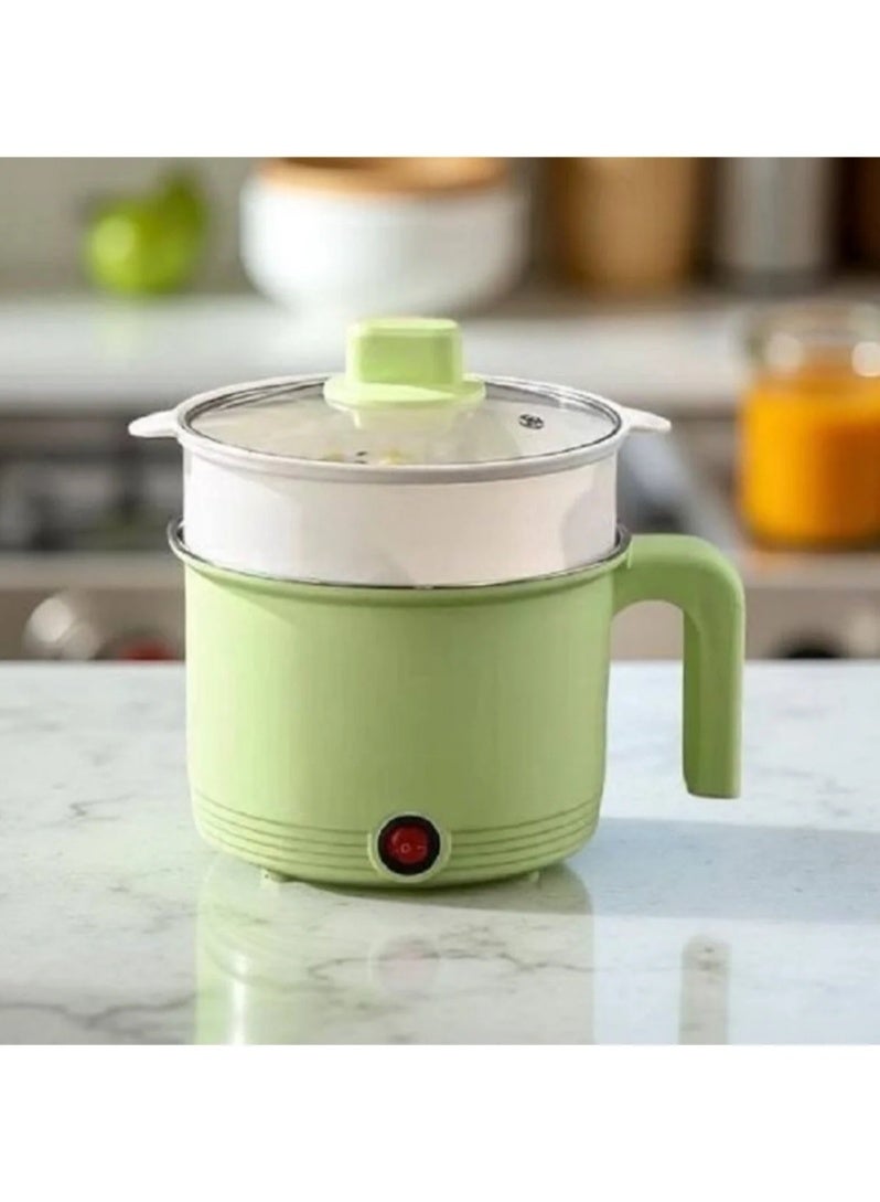Ruay Electric cooker for cooking two layers at the same time, electric cooker with a capacity of 1.5 liters, 600 watts, with a non-stick layer - Image 1