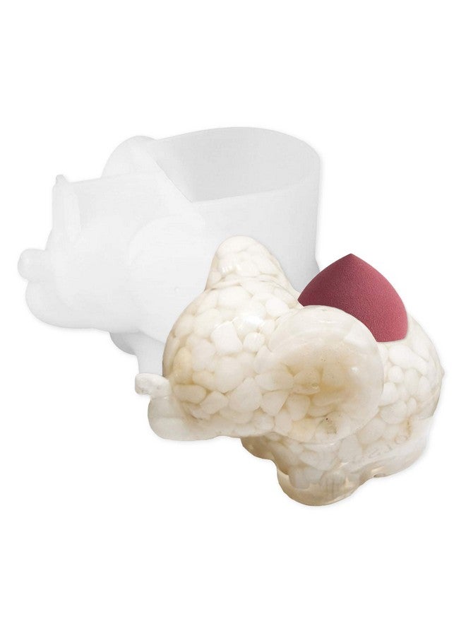 Wehous Silicone Elephant Shaped Holder Resin Mold Creative Epoxy Resin Casting Mould Little Item Organizer Cute Jewelry Storage Box Diy Resin Handicrafts Art Supplies Ideal Gift Home Decor - Image 1