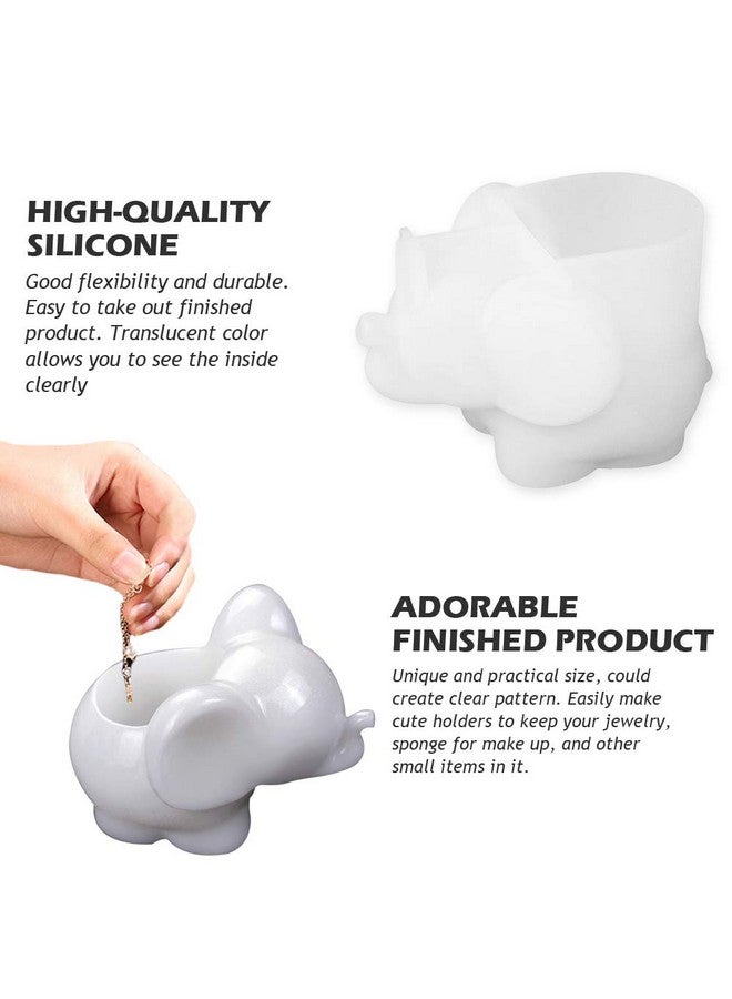 Wehous Silicone Elephant Shaped Holder Resin Mold Creative Epoxy Resin Casting Mould Little Item Organizer Cute Jewelry Storage Box Diy Resin Handicrafts Art Supplies Ideal Gift Home Decor - Image 5