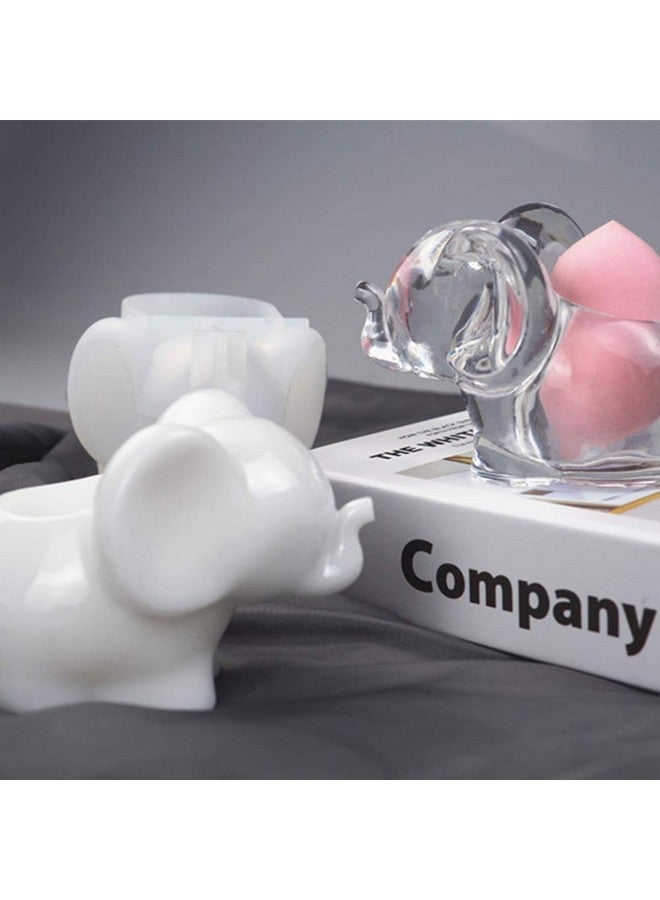 Wehous Silicone Elephant Shaped Holder Resin Mold Creative Epoxy Resin Casting Mould Little Item Organizer Cute Jewelry Storage Box Diy Resin Handicrafts Art Supplies Ideal Gift Home Decor - Image 3