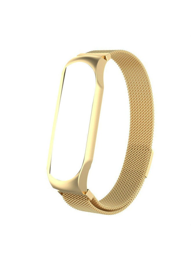 Generic - For XiaomiBracelet 3/4 Generation Universal Wristband For Xiaomi5.6.7 Generation Milanese Nice Stainless Steel Watch Band-Color:Millet 5 Rose Gold - Image 1