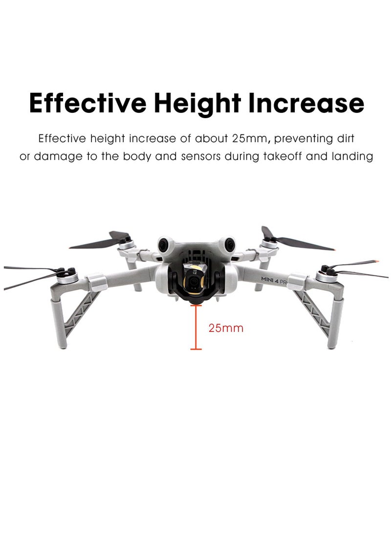 Excefore ملحقات معدات الهبوط لطائرة DJI Mini 4 Pro بدون طيار مع دعامة تثبيت الساق وحامي الدعم  - Image 3