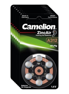 Camelion Zinc Air A13  Button Cell 6 Pack x10