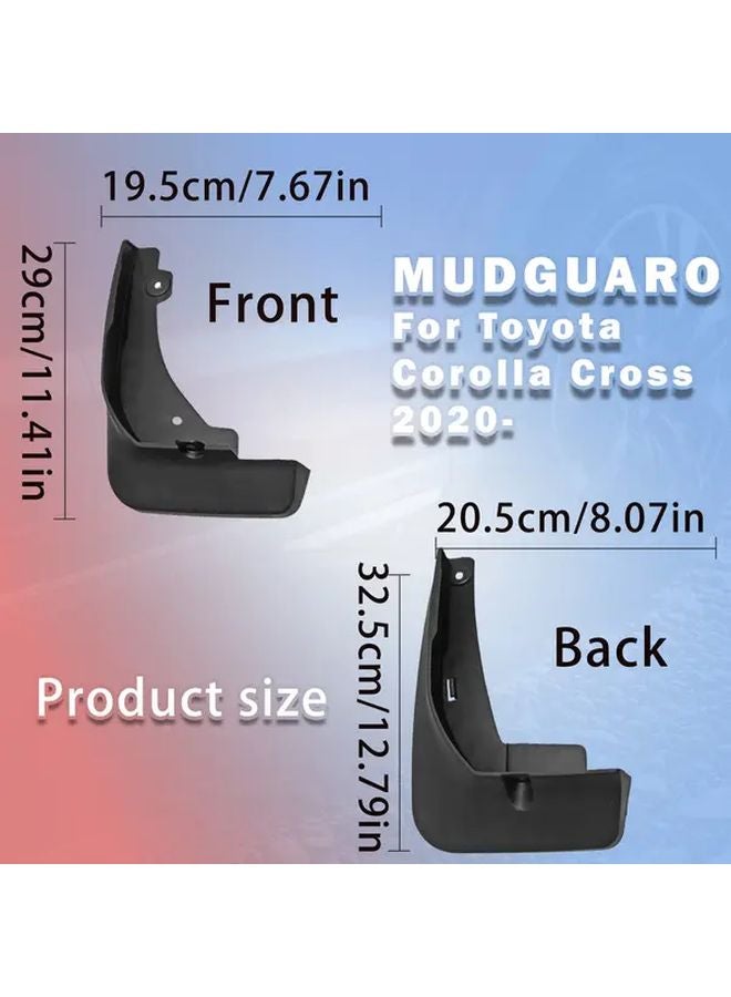 4Pcs Mud Flaps Set For Toyota Corolla Cross 2020 Durable Scratch Resistant Protection - Image 3