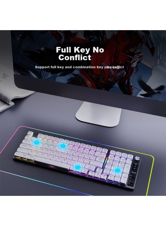Ifound 183 New Low-profile Mechanical Keyboard Bluetooth Tri-mode Wireless Keyboard Rgb Backlit Keyboard Dual System Office Laptop Keyboard - Image 3