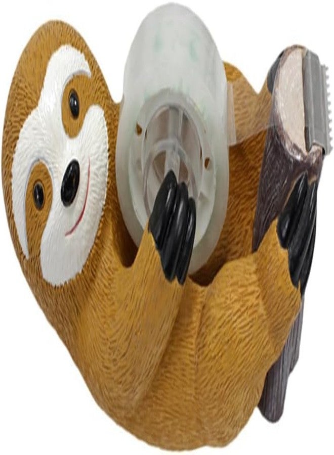 Hibucuo SlothTape Dispenser, Hibucuo Cute Animal Sloth Tape Dispenser, Fun Sloth Small Tape Dispenser,Resin Tape Cutting Tools,for Office Schools Home Kids Wrapping Gifts Novelty Clear Tape Dispenser - Image 1