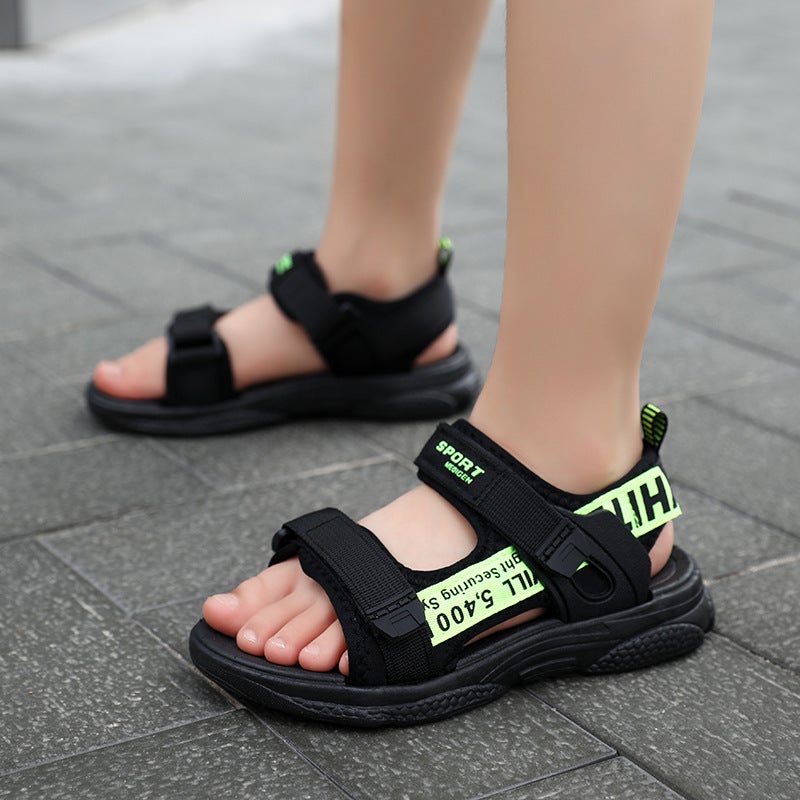 Boys Sandals 2025 Summer Children'S Beach Shoes College And Children'S Shoes Soft Sole Non-Slip Men'S Shoes Outwear Children'S Sandals - Image 1