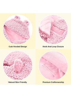 Brandonn Baby Blankets New Born Combo Pack Of Wearable Swaddle Wrapper Security Blanket For Kids For 0-6 Month Babies (Turquoise Blue & Onion Pink, 70 Cm X 70 Cm)  - Image 5