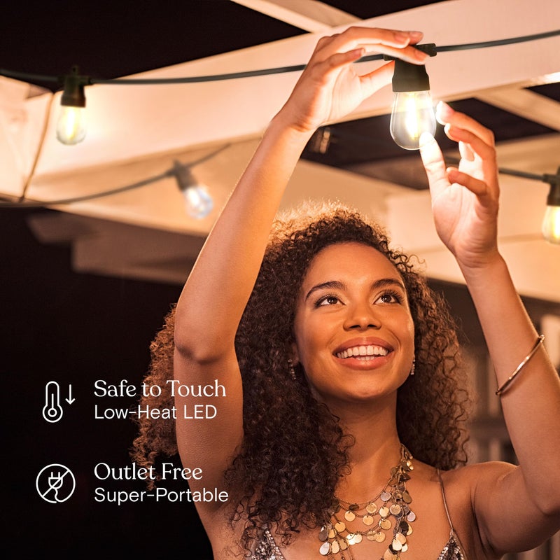 Brightech Ambience Pro USB Powered String Lights - 24 Ft Commercial Grade Waterproof String Lights, Outdoor Shatterproof Patio Lights for Camping, Christmas, Backyard, Porch - 1W LED Soft White Light - Image 4