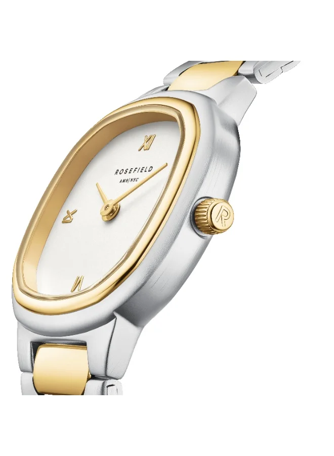 Rosefield  Rosefield Gaia XS Creme Roman Indexes Duotone Watch  | Best Price UAE