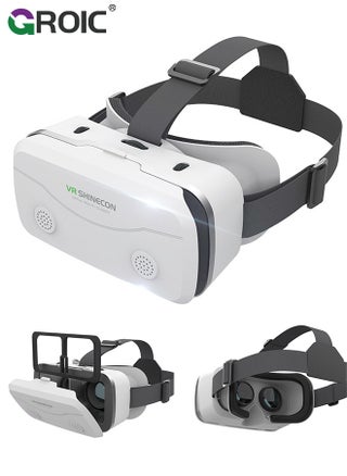 White VR Headset Compatible with iPhone & Android Phone Within 4.7-7.2inch Display Screen, Universal Virtual Reality Goggles, Soft & Comfortable Updated 3D Glasses - pzsku/Z179A2B167900F3C68A10Z/45/1746437947/ecd11156-0fdf-4f58-b240-4844d077345d