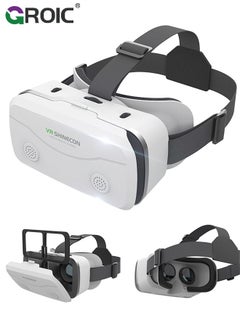 White VR Headset Compatible with iPhone & Android Phone Within 4.7-7.2inch Display Screen, Universal Virtual Reality Goggles, Soft & Comfortable Updated 3D Glasses - pzsku/Z179A2B167900F3C68A10Z/45/_/1725363093/f7f0c994-ed54-44d0-bd95-a896837a196b