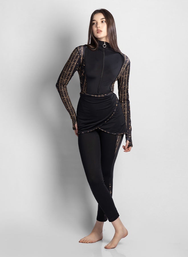 منيرفا سيكرت ملكة الأوبسيديان بوركيني فرعوني فاخر - Image 3