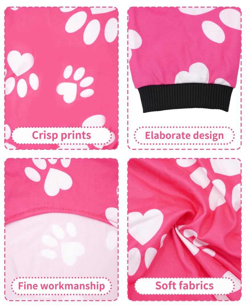 PET SHOW 4 Pack Small Dog Pajamas Girl Doggies Soft Stretchy PJs Paw Floral Puppy Cats Doughnut Ice Cream Onesies Outfits with Sleeve Pets Breathable Summer Clothes Costume S - Image 2