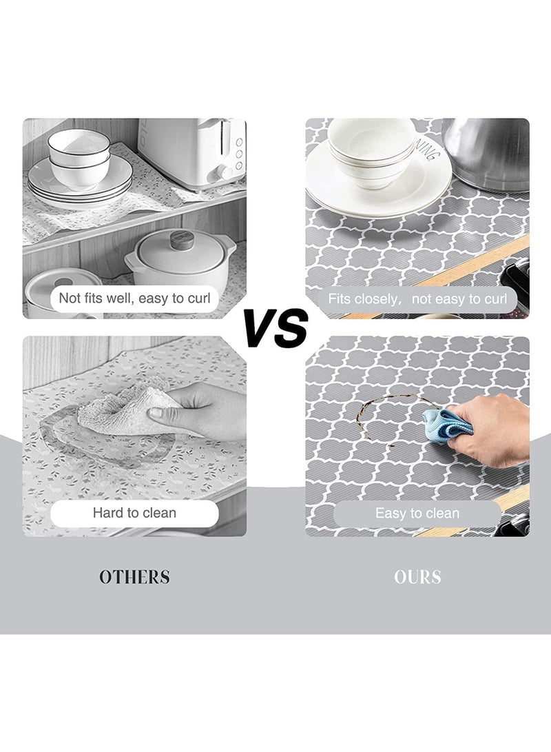 YQbest Shelf Liner for Kitchen Large (45 x 200cm) Non-Adhesive Drawer Mats, Non-Slip Food Grade EVA Drawer Liner, Stain-Proof Liner for Shelf, Refrigerator - Image 3