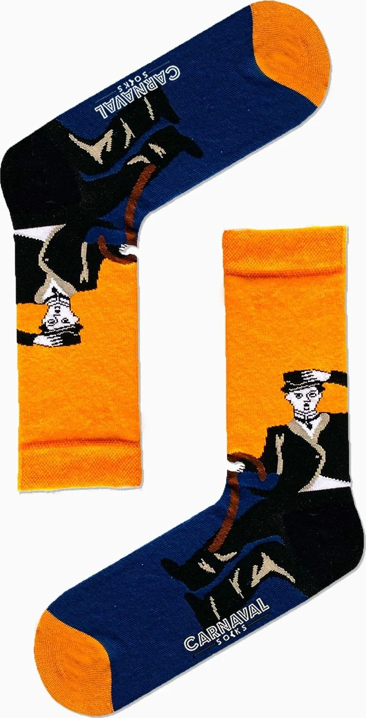 Carnaval Socks Charlie Chaplin Art Patterned Colorful Socks
