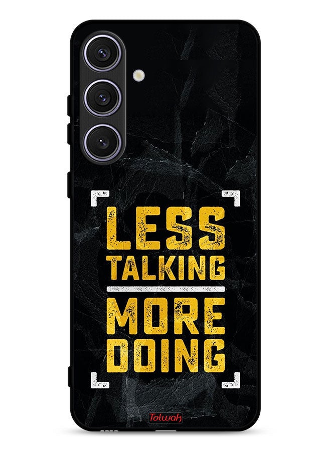 Tolwak Samsung Galaxy S24 Plus 5G Protective Case Cover Less Talking More Doing - Image 1
