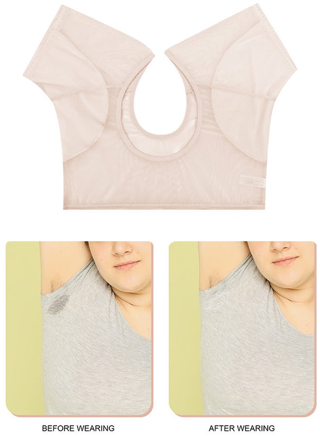 Generic 1pc Breathable Mesh Underarm Sweat Vest Armpit Sweat Pads for Under Armpits Underarm Sweatproof Pads Washable Sweatpads Sweat Shield Undershirts for Women Girls Ladies  - Image 1