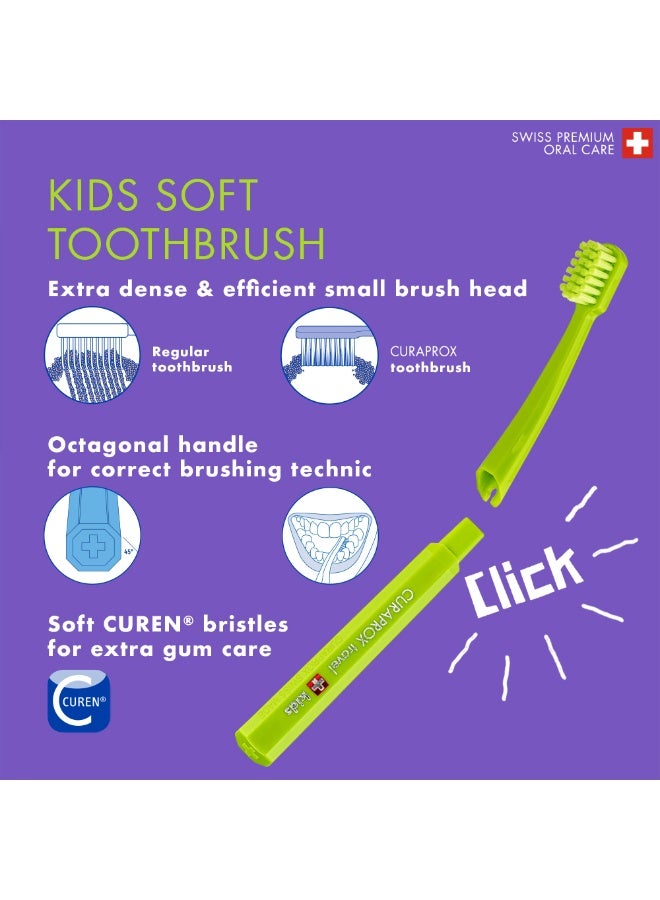 Curaprox Kids Travel Set Green - Image 3